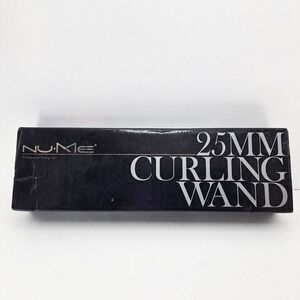 NuMe 25MM Curling Wand Tourmaline Ceramic Professional Styling Tool Zebra‎ Black